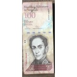 (ORIX) Bancnota Venezuela 100 Bolivares 2014 - Colecție / Hiperinflație / Simon Bolivar