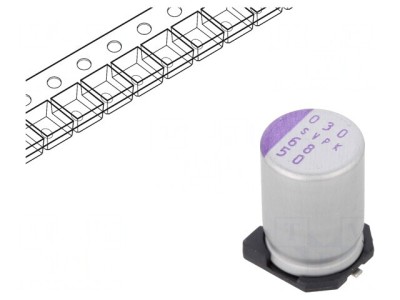 Condensator Polimeric 68uF 50V SMD foto