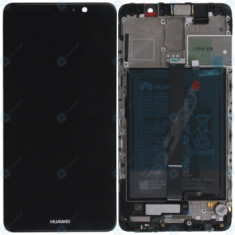 Capac frontal modul display Huawei Mate 9 + LCD + digitizer + acumulator negru 02351CNU 02351BDD