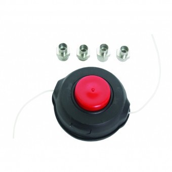 Tambur fir nylon 2.4mm si 4 adaptori pe filet pentru trimere si motocoase, Raider foto