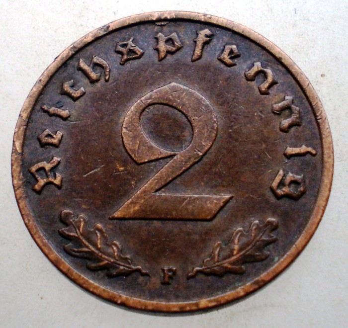 2.816 GERMANIA 2 REICHSPFENNIG 1938 F EROARE