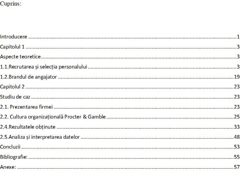 Lucrare Licenta Recrutarea Si Selectia Personalului La Un Angajator De Brand Okazii Ro