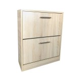 Pantofar GN 2 usi stejar alb, 63x24x81.5 cm
