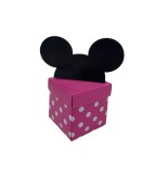 Cutie Din Carton pentru dulciuri, model Minnie Mouse, roz, 7.3 cm x 7.3 cm