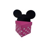 Cutie Din Carton pentru dulciuri, model Minnie Mouse, roz, 7.3 cm x 7.3 cm
