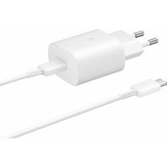 Incarcator Retea cu Cablu USB-C Samsung EP-TA800W + DA705BWE, 25W, 3A, 1 x USB-C, Alb GP-PTU021SOAWQ foto