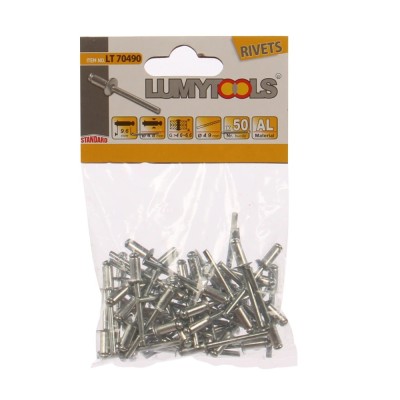 Nituri pop, aluminiu, Lumytools LT70490, 4.8 x 9.6 mm, 50 bucati foto