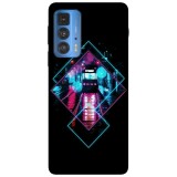 Husa compatibila cu Motorola G50 model Neon rail, Silicon, TPU, Viceversa, Transparent, Carcasa