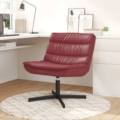 vidaXL Scaun pivotant bordo 63 x 75 x 76 cm Piele artificială