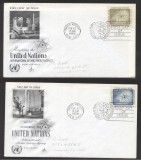 UN New York 1958 Atomic agency Mi.66-67 FDC UN.181