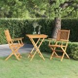 VidaXL Set mobilier grădină pliabil, 3 piese, lemn masiv acacia