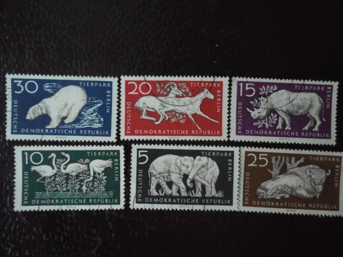 DDR- Fauna-serie completa-stampilate