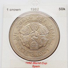 1901 Insula Man 1 crown 1982 Elizabeth II (World Cup) Spain km 92