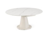 Cumpara ieftin Masa rotunda extensibila otel piatra crem Jami 160x102/160x77/75h