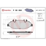 Placute frana Mercedes Viano (W639) 09.03-, Vito / Mixto Box (W639) 08.03-, Vito Bus (W639) 09.03-, Fata, BREMBO