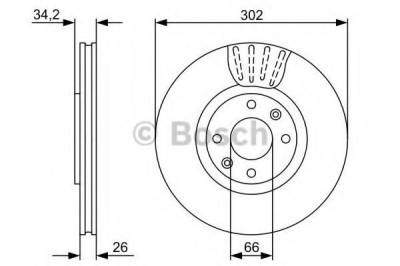 Disc frana PEUGEOT 308 SW (2007 - 2016) BOSCH 0 986 479 C72 foto