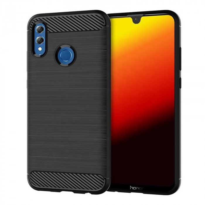 Husa de protectie Tpu, carbon, pentru Samsung Galaxy A6 Plus 2018, Negru