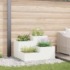 VidaXL Vază pentru Grădină Alb 100 x 100 x 60 cm Oțel 865863