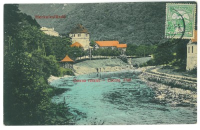 4641 - Baile HERCULANE, Panorama, Romania - old postcard - used - 1908 - TCV foto