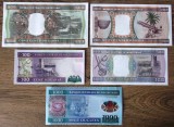 Mauritania set / lot 5 bancnote 100 + 200 + 500 + 1000 Ouguiya 2002 2014 2015 UNC necirculate **