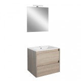 Mobilier complet de baie Porto Prime 60 &icirc;n culoarea stejarului Sonoma