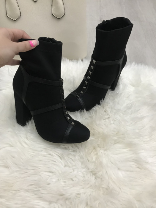 Cizme botine dama negre cu toc marime 39+CADOU