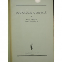 SOCIOLOGIE GENERALA - PETRE ANDREI