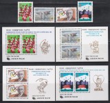 Coreea de Sud 1988 - Jocurile Olimpice - Seul, Serie + 4 Colite, MNH