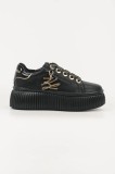 Karl Lagerfeld sneakers din piele KREEPER LO culoarea negru, KL42376A