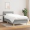 vidaXL Pat box spring cu saltea, gri deschis, 80x200 cm, textil 3140729