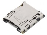 Conector pentru carduri microSD push-push montare pe placă