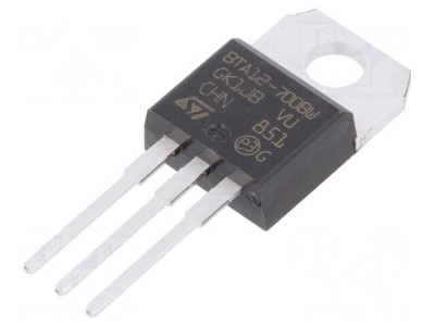Triac 700V 12A TO220AB 50mA Snubberless foto