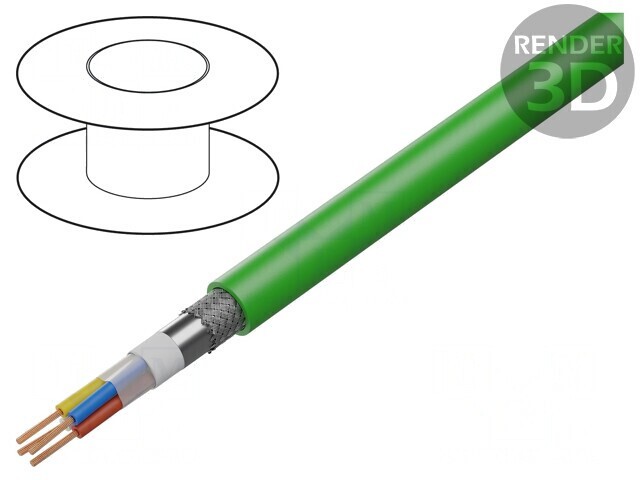Cablu Ethernet Industrial PROFINET 5e SF/UTP 2x2x22AWG