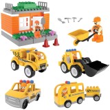 Cumpara ieftin Set constructie Pilsan Double Blocks Bucket Dozer 57 piese