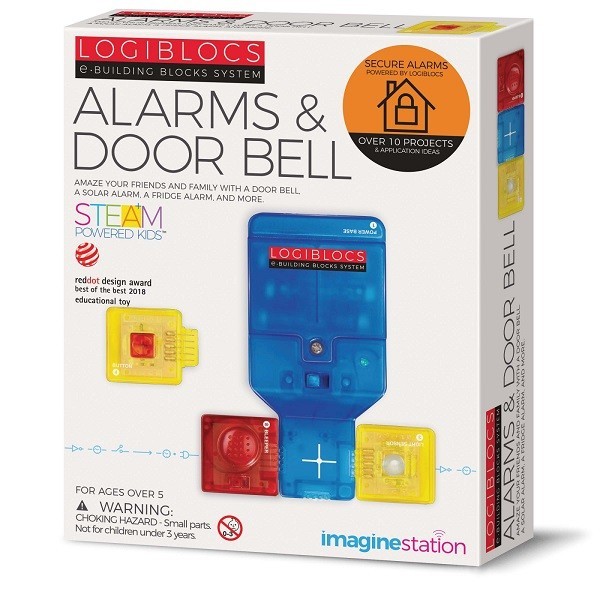 Set de constructii electronice Alarms &amp;#038; Door Bell, Logiblocs, 4M