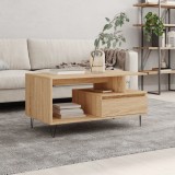 VidaXL Măsuță de cafea, stejar sonoma, 90x49x45 cm, lemn prelucrat