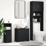 vidaXL Dulap de baie, negru, 60x33x61 cm, lemn prelucrat