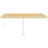 Copertina autonoma retractabila automat galben&amp;alb 500x300 cm