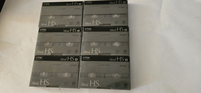 CASETA VIDEO TDK METAL HS 8MM LOT 6 BUCATI , FOLOSITE .