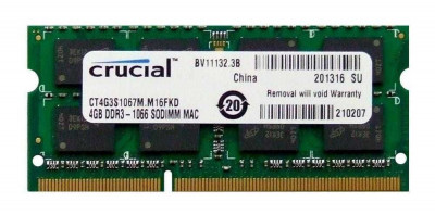 Memorii Laptop 4GB DDR3 PC3-8500S 1066Mhz APPLE MAC foto