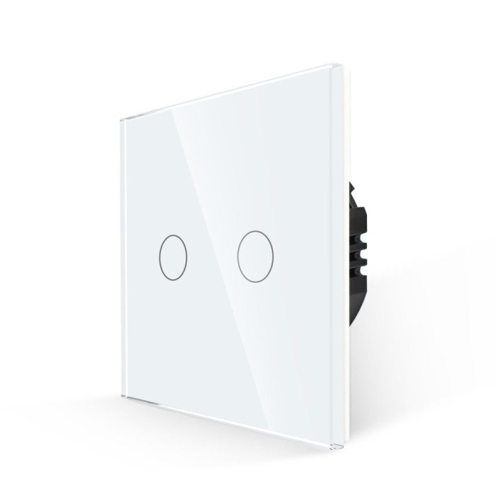 Intrerupator Dublu cu Touch din Sticla LUXION, 500W SmartElectro IntelligentHouse