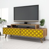 Cumpara ieftin Comoda TV City - Walnut, Yellow