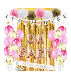 Set 31 baloane si accesorii pentru asteptarea bebelusului It&#039;s a girl, Oem