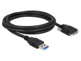 Cablu USB A la USB B Micro Aurit 2m Negru 24AWG/28AWG DELOCK 87800