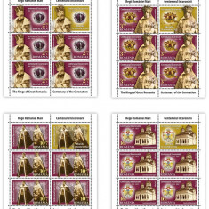 ROMANIA 2022 Regii Romaniei Mari Minicoli cu 5 timbre+1 vinieta LP.2389 MNH**
