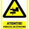 Indicator pentru atentie pericol de strivire a picioarelor