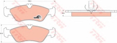 Set placute frana,frana disc VW LT II bus (2DB, 2DE, 2DK) (1996 - 2006) TRW GDB1263 foto