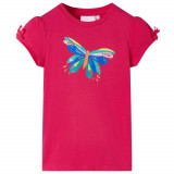 Tricou pentru copii, roz aprins, 92 GartenMobel Dekor, vidaXL