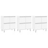 Servante, 3 piese, alb, lemn prelucrat