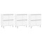 Servante, 3 piese, alb, lemn prelucrat